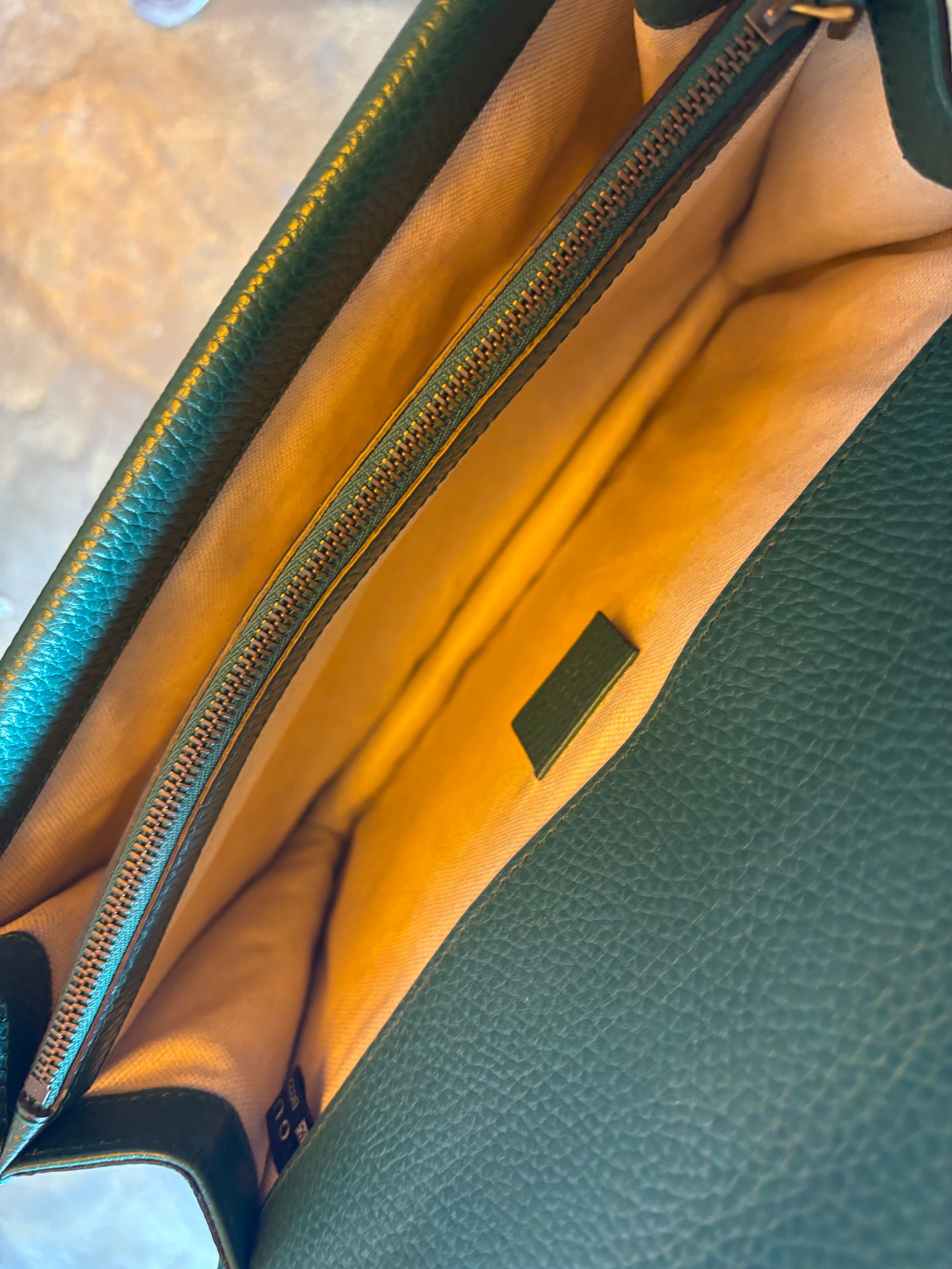 Gucci Emerald Leather Dionysus Bag