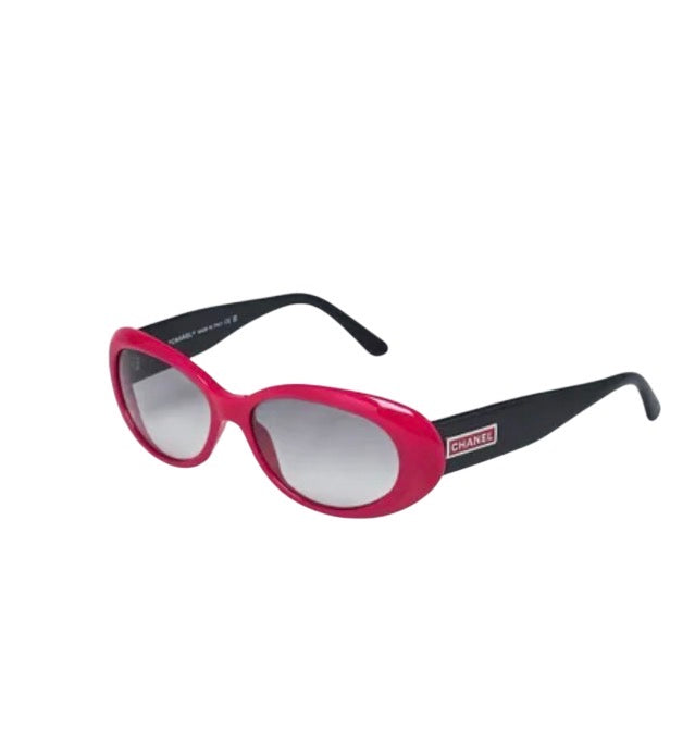 Chanel Vintage Pink Black Sunglasses