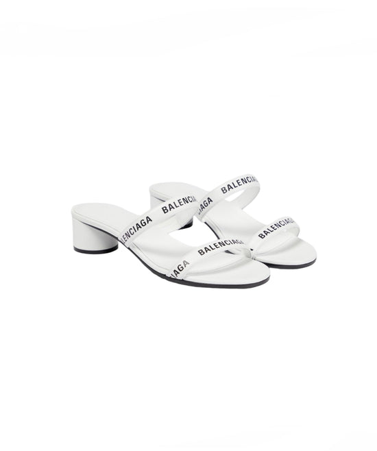 Balenciaga White Logo Sandals - new