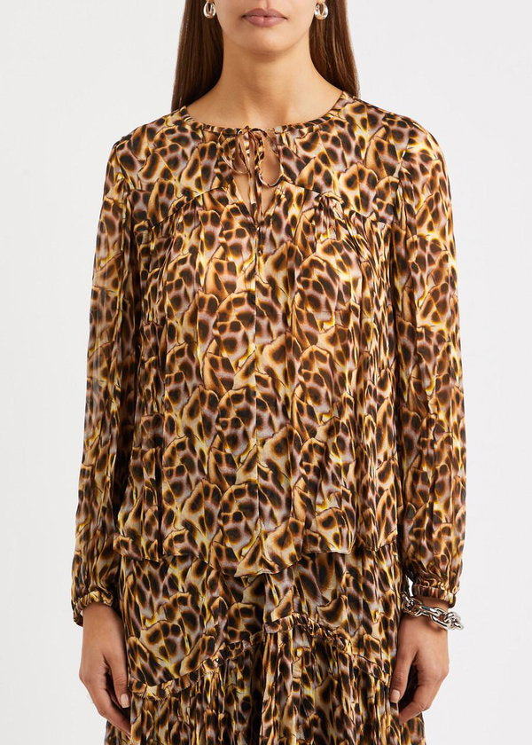 Isabel Marant Leopard Chiffon Blouse
