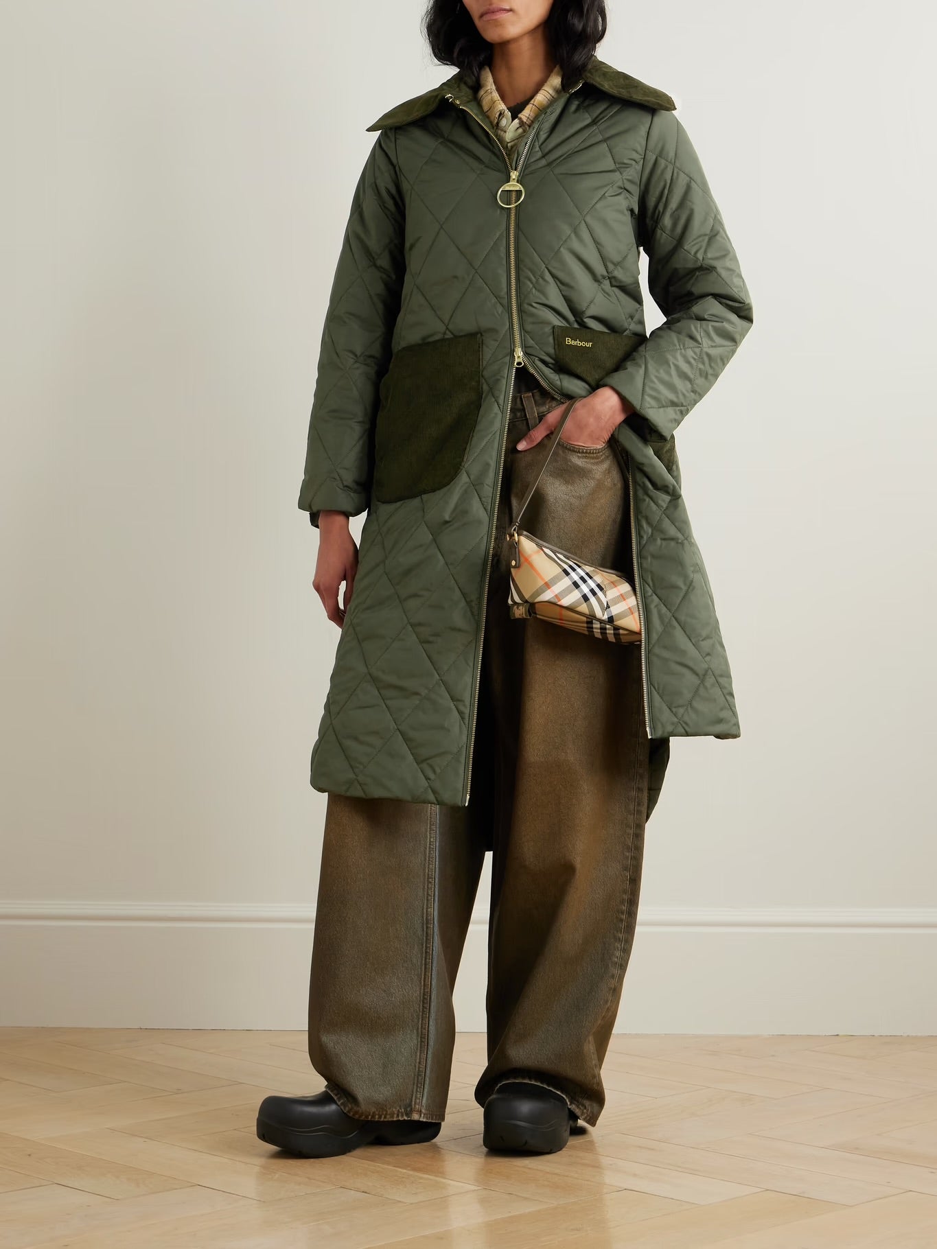 Barbour Green Quilted Coat