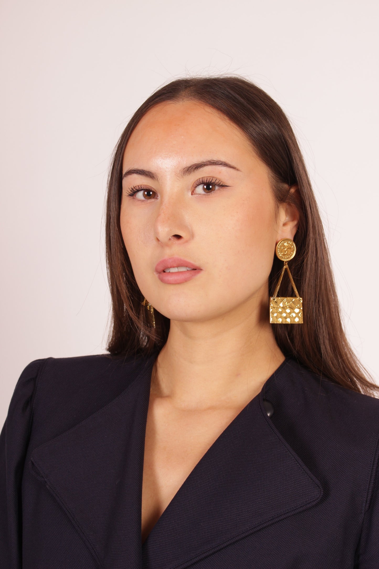 Chanel Rare Vintage Handbag Earrings