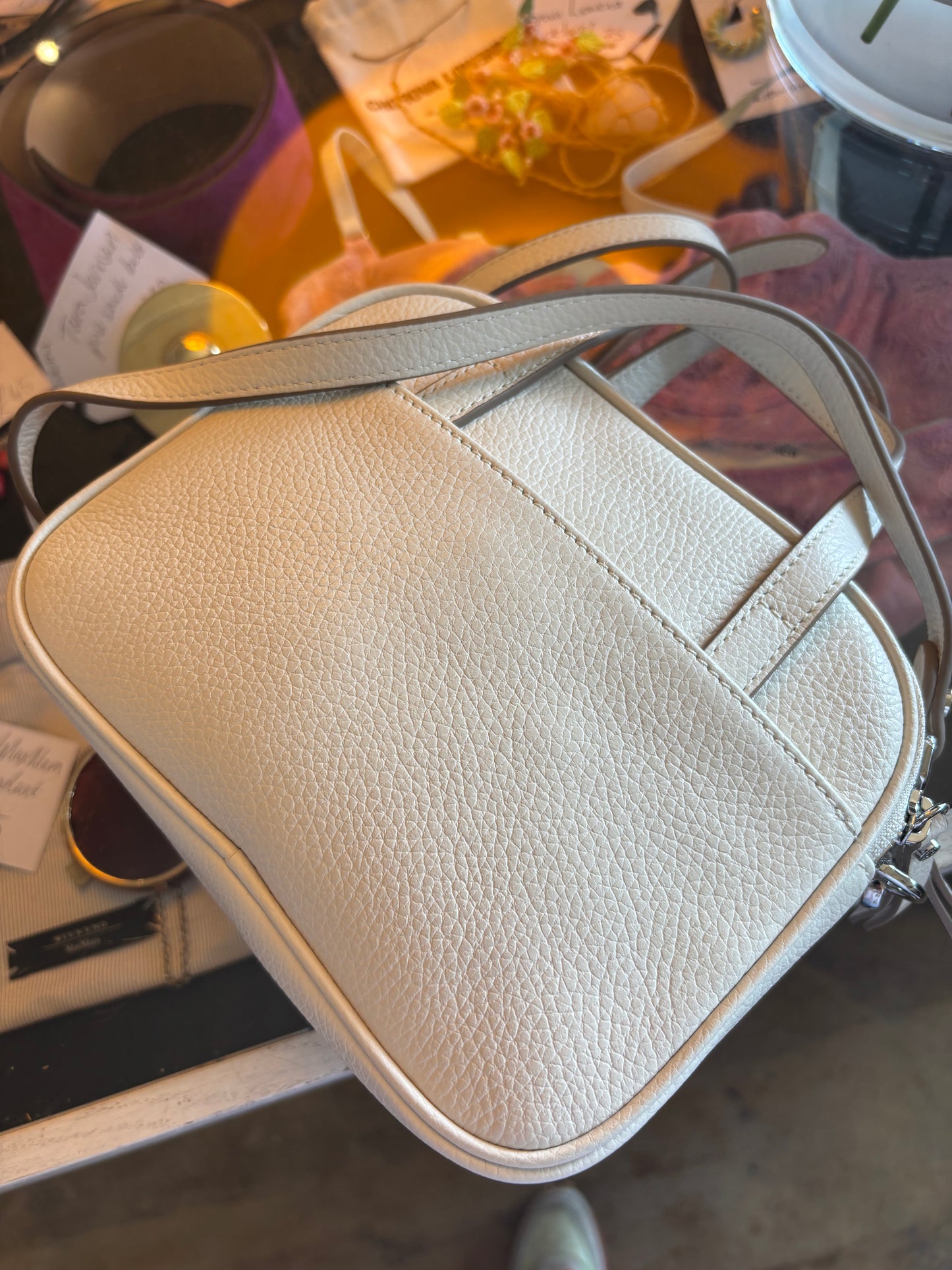 Gianni Chiarini Cream Leather Bag
