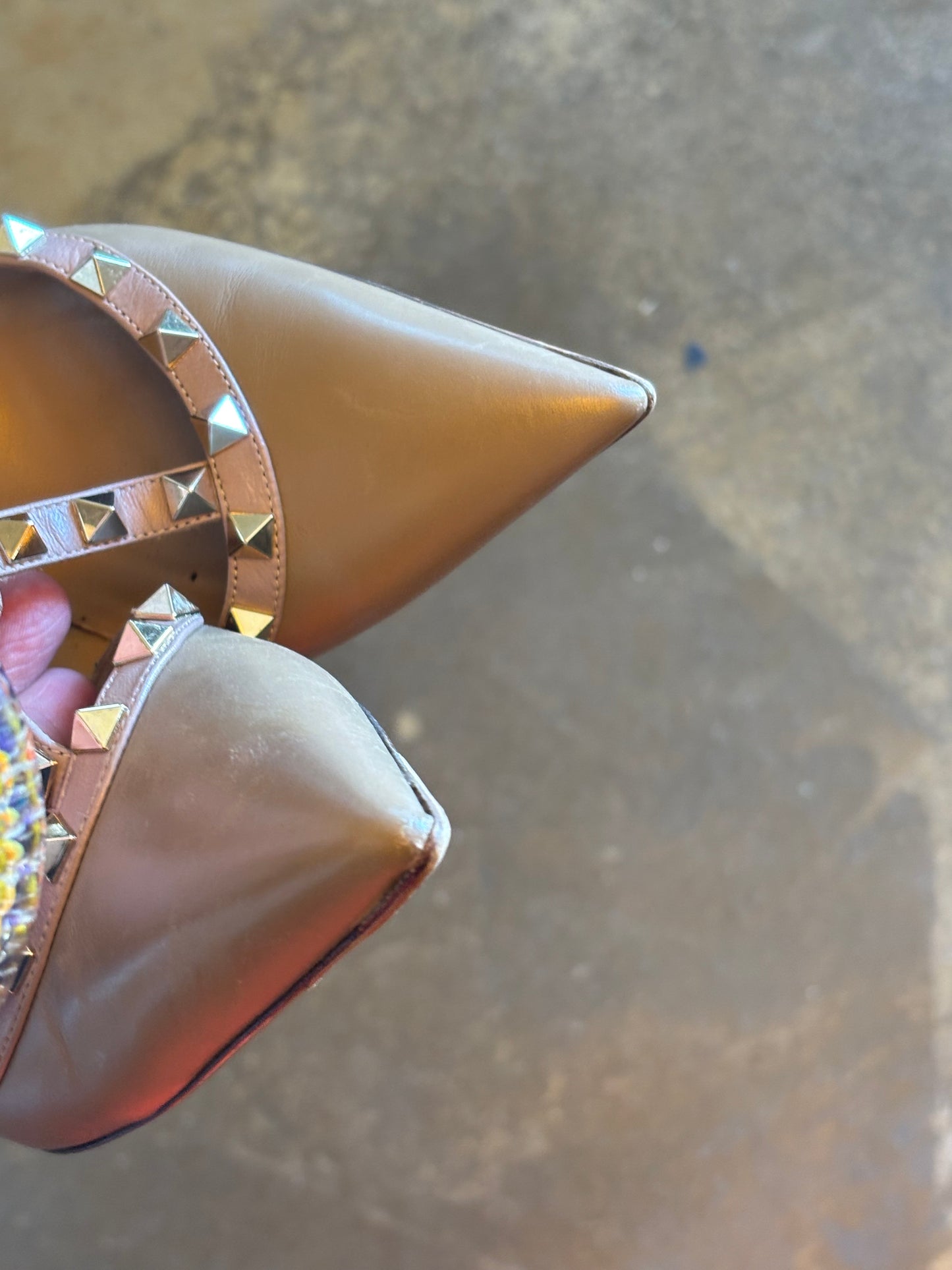 Valentino Beige Rockstud Heels