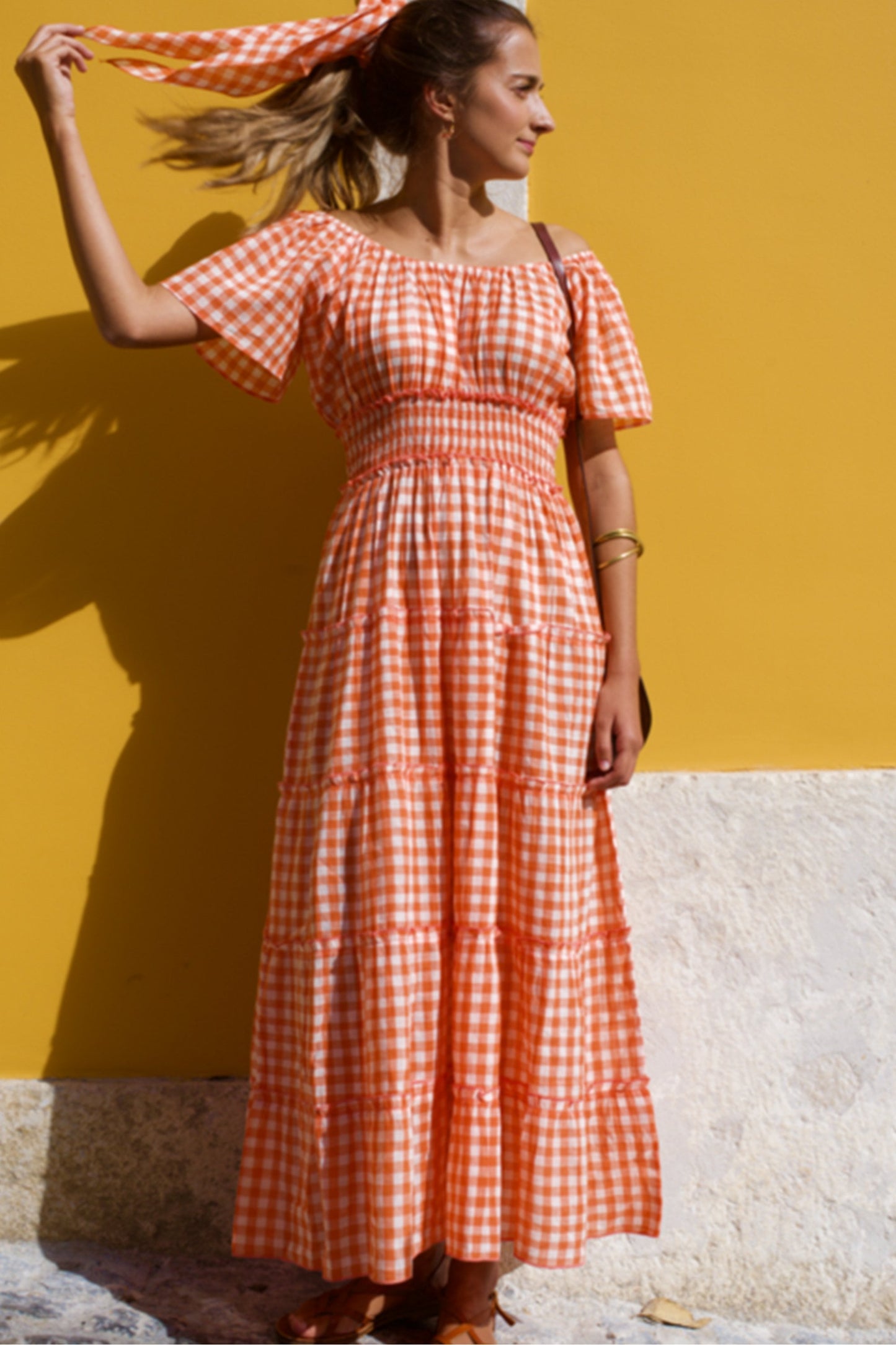 Pink City Prints Gingham Dress