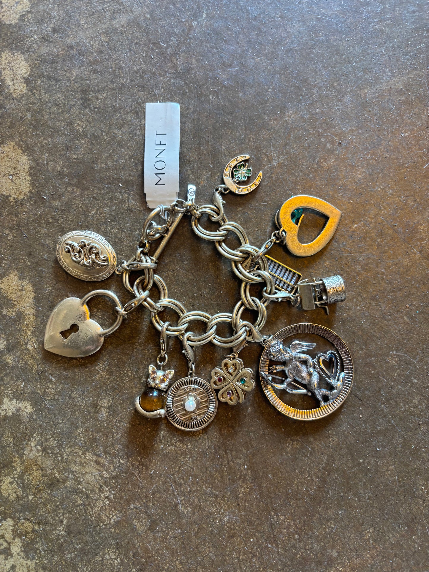 Vintage Monet Charm Bracelet