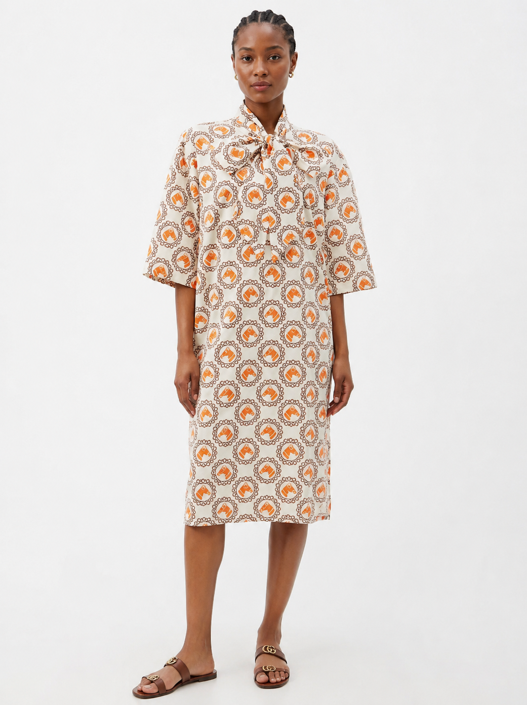 Gucci Horse Print Cotton Dress
