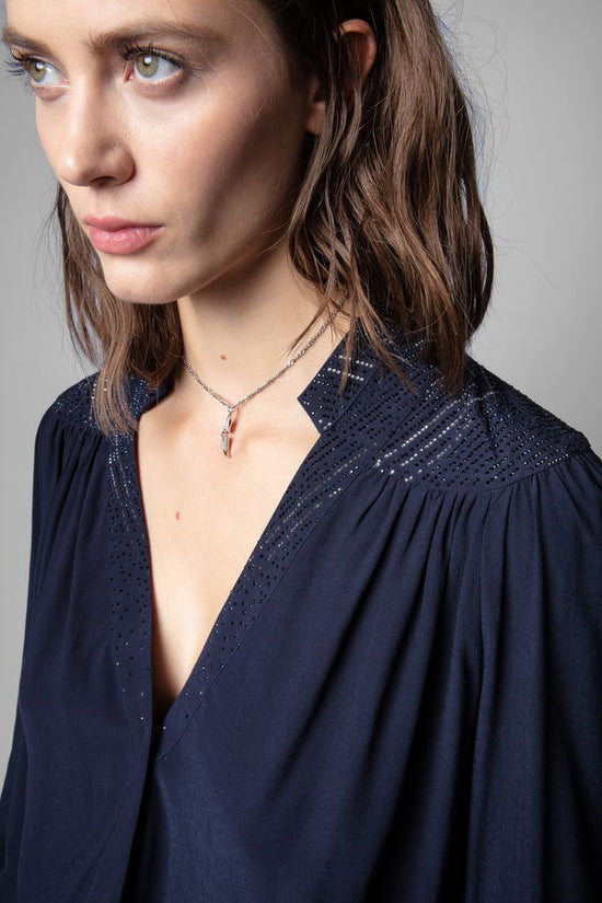 Zadig and Voltaire Tori Rhinestone Blouse