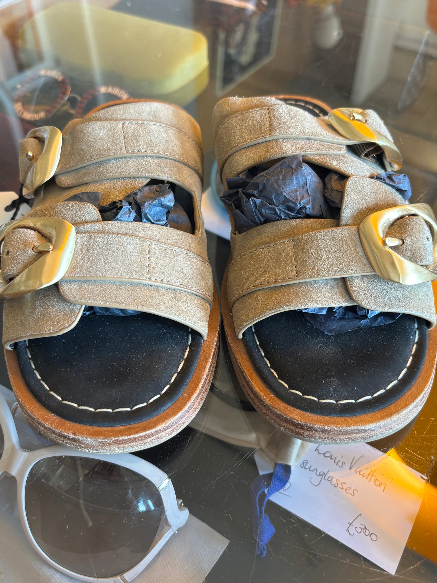 Rag & Bone Suede Trinity Slides