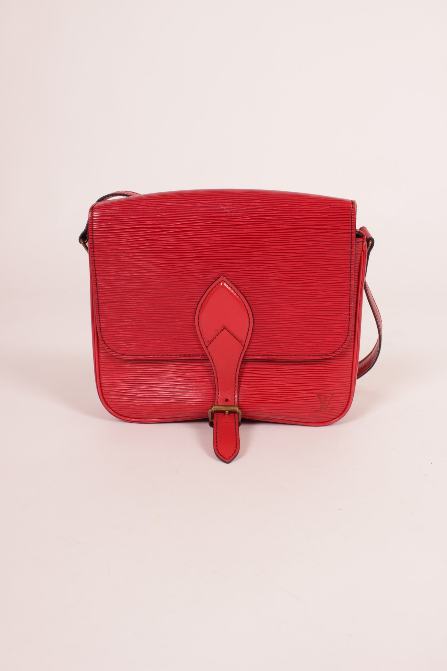 Louis Vuitton Red Epi Cartouchiere Bag