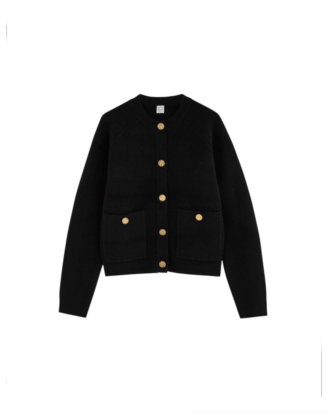 Toteme Cashmere Mix Gold Button Cardigan - current season