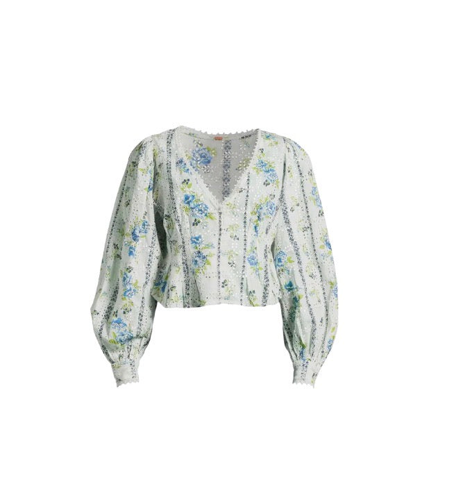 Free People Cotton Floral Top