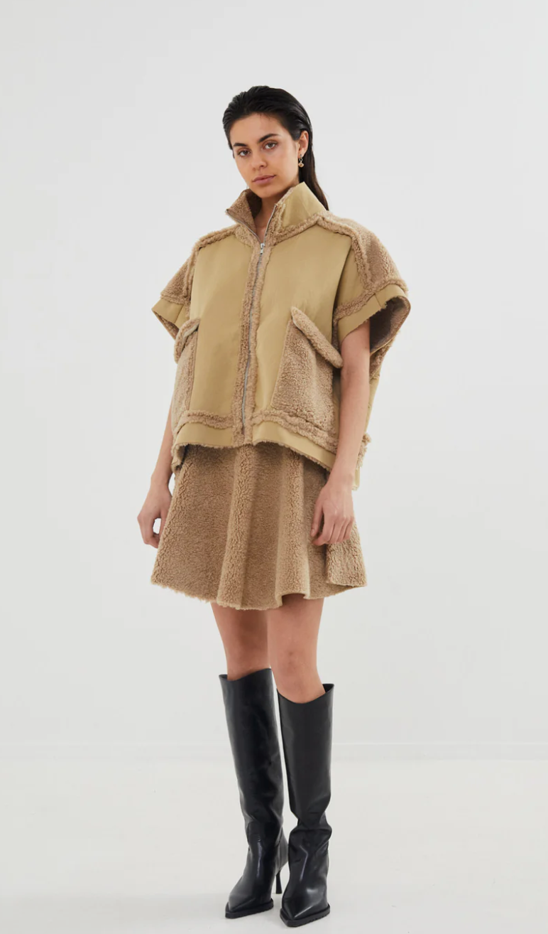 Rabens Saloner Faux Shearling Vest