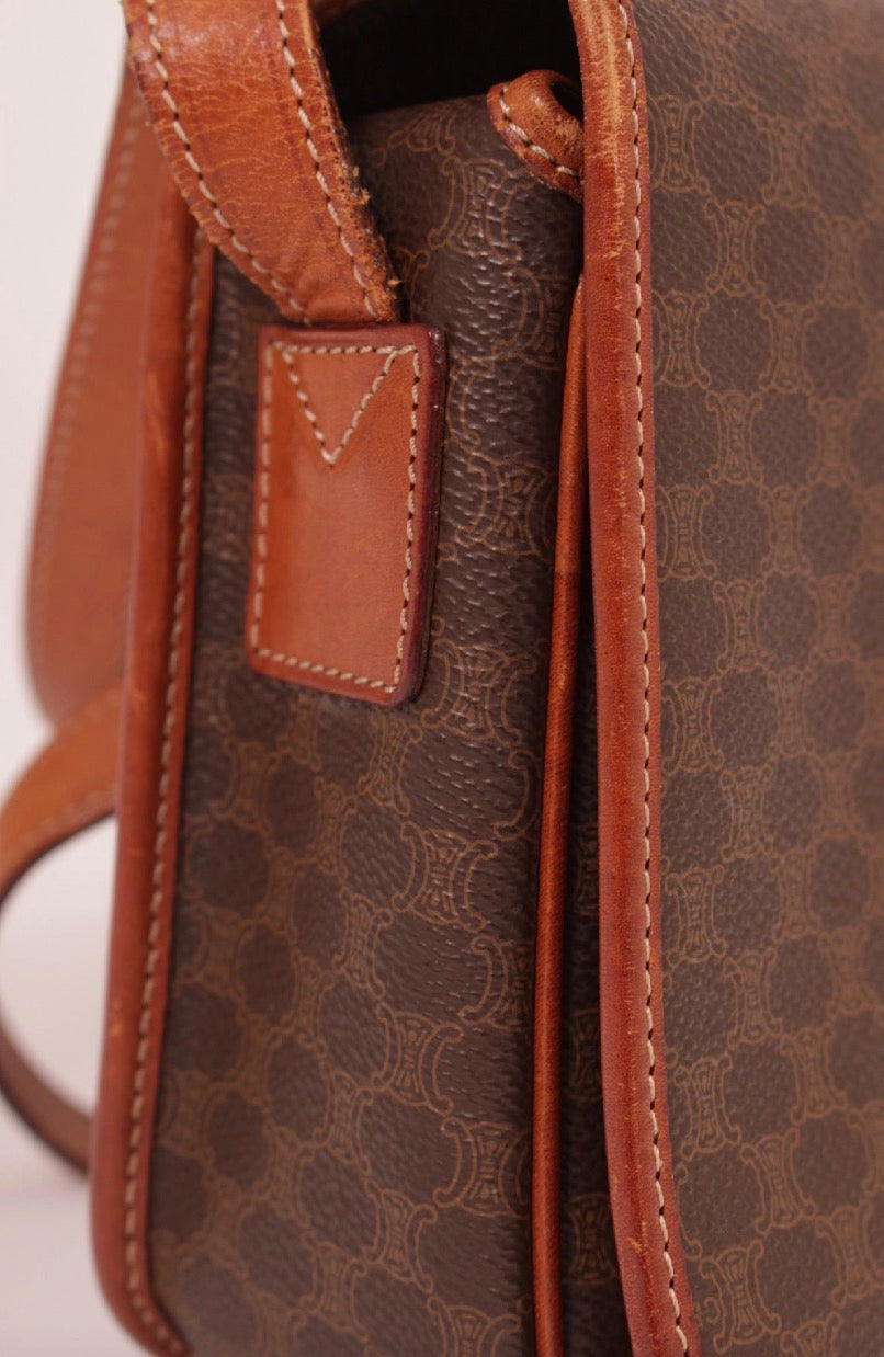 Vintage Celine Macadam Crossbody Bag