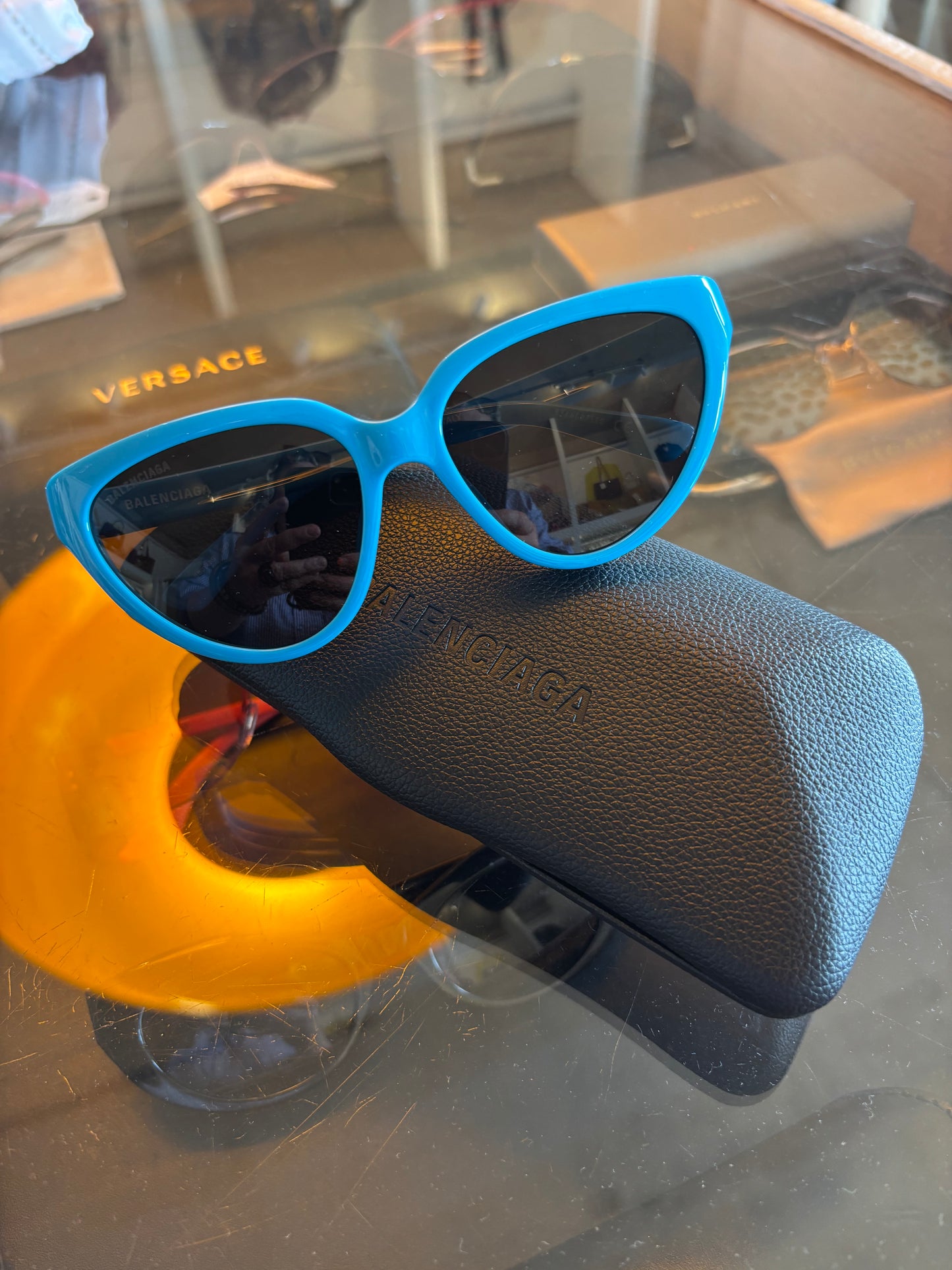 Balenciaga Blue Cats eye Sunglasses