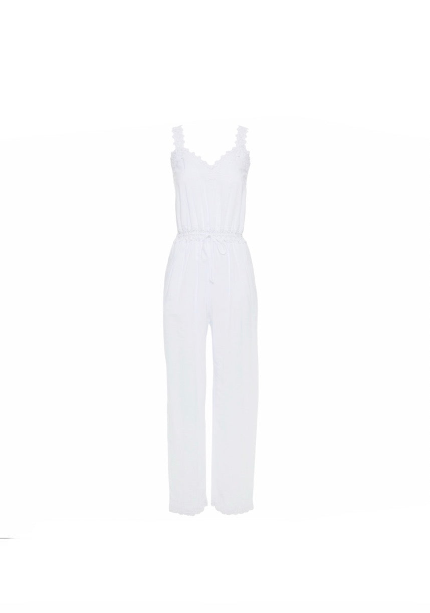 Charo Ruiz White Cotton Jumpsuit - nwt