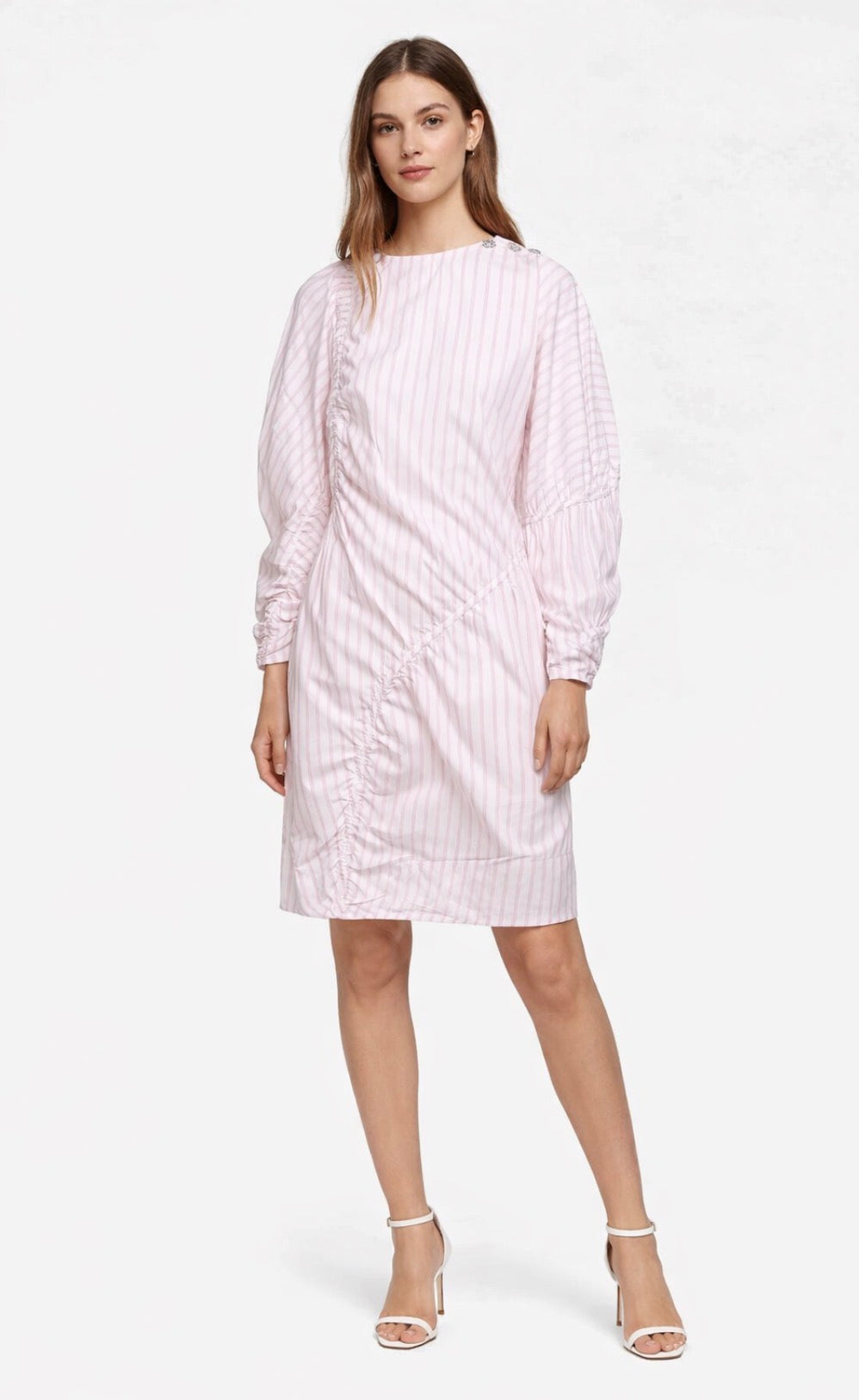 Ganni Cotton Dress Diamonte Buttons - NWT