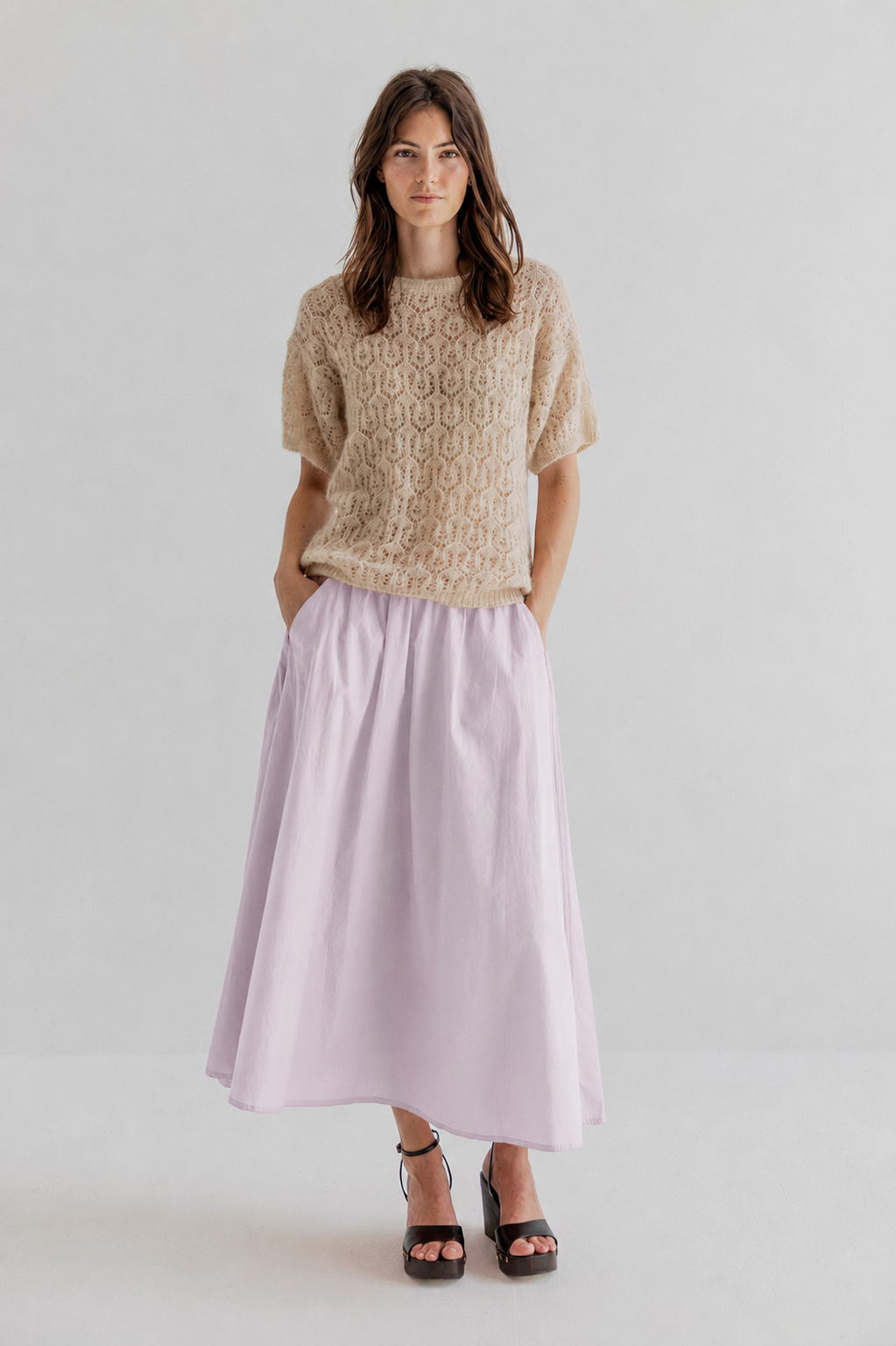 Project AJ117 Lilac Cotton Skirt - nwt