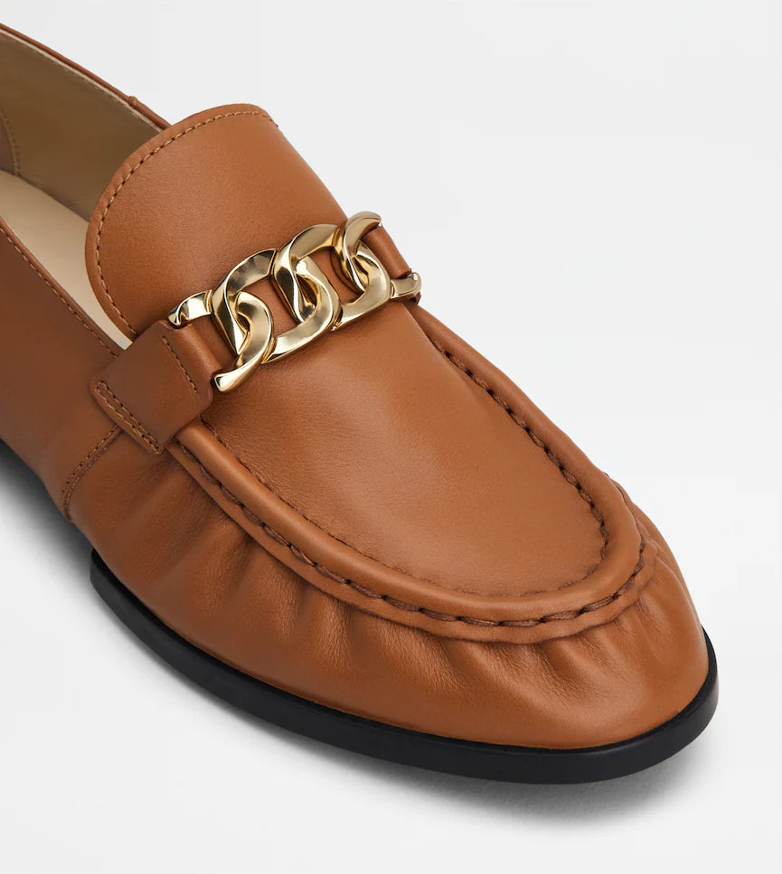 Tods Gold Chain Loafers - new