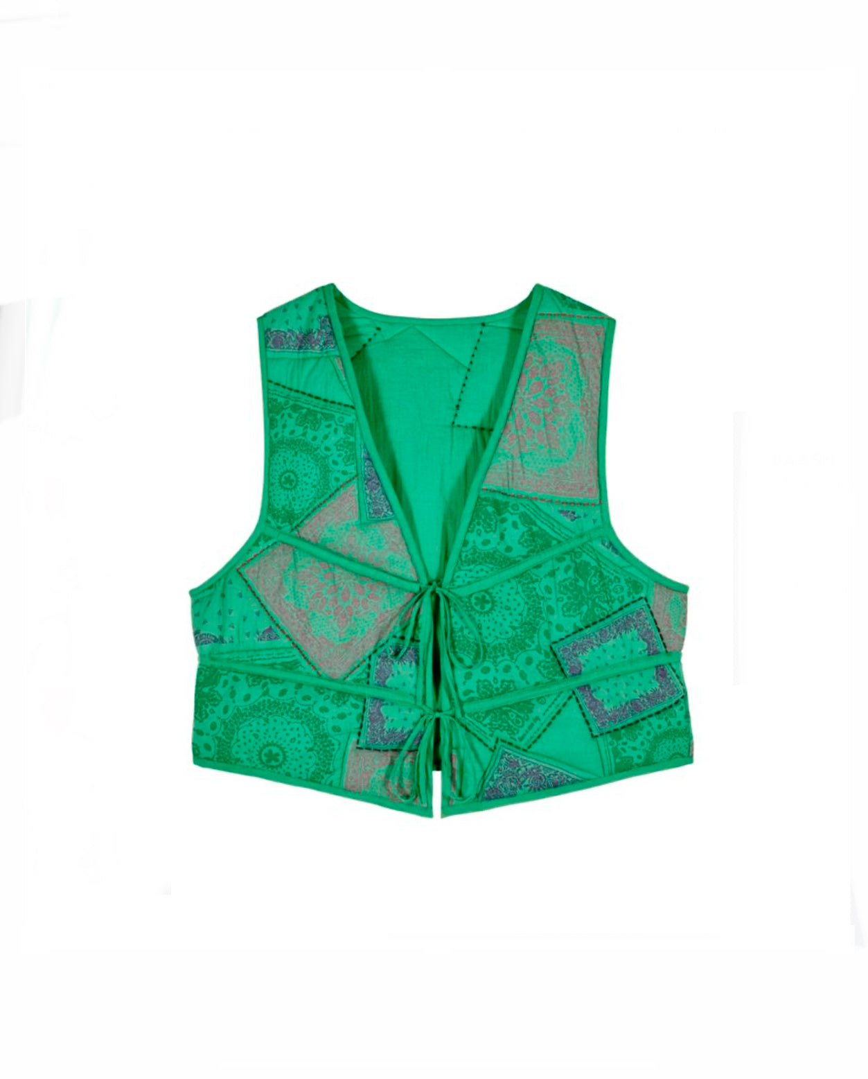 Ba&sh Green Cotton Waistcoat - nwt