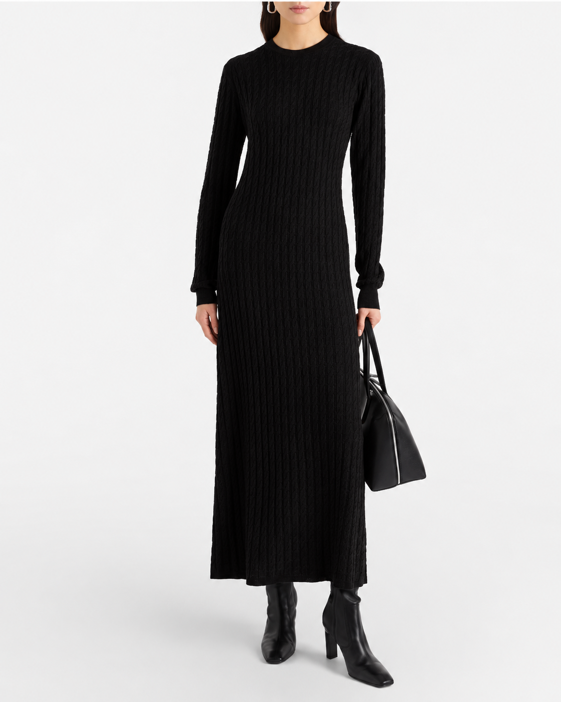 Toteme Cable Knit Black Dress
