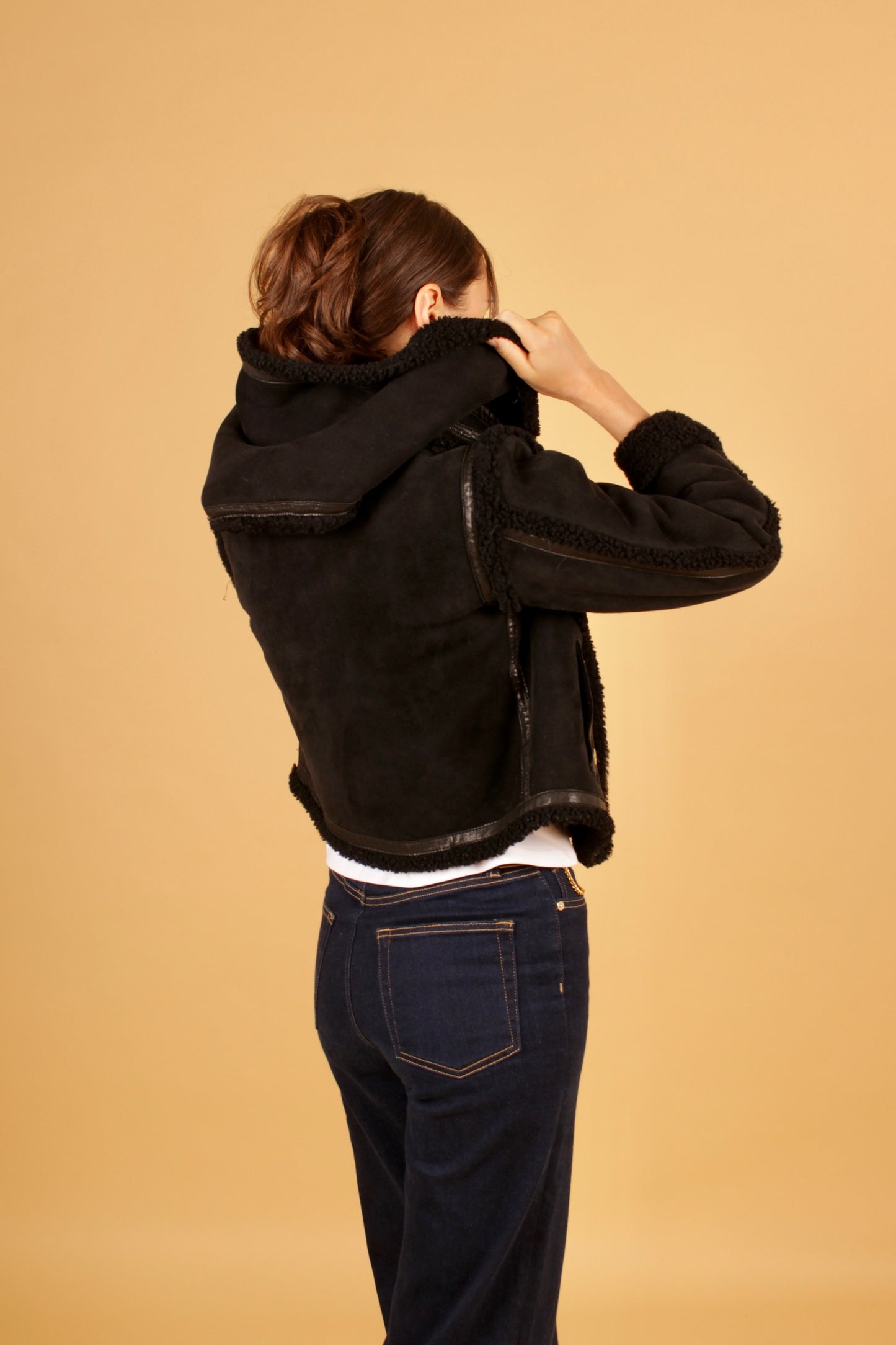 Joseph Shearling Hooded Jacket