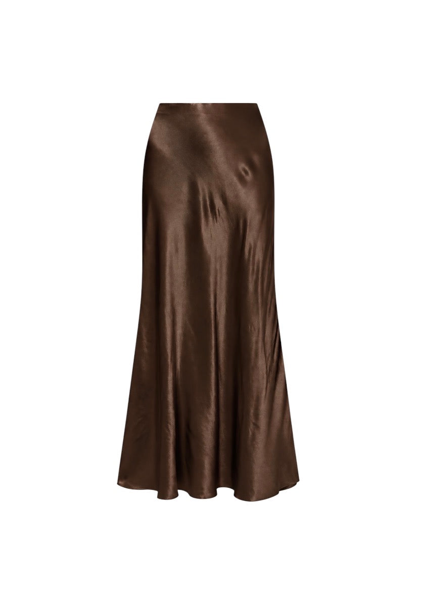 Rails Brown Satin Skirt