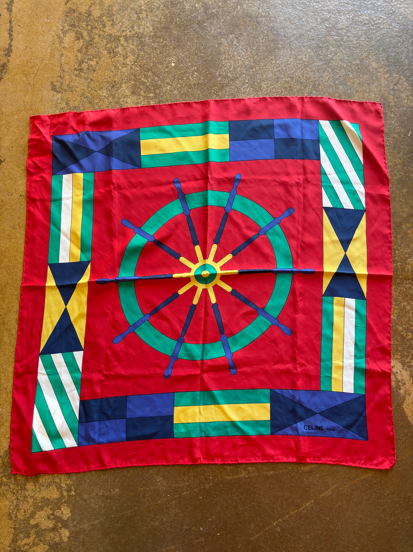 Vintage Celine Silk Scarf