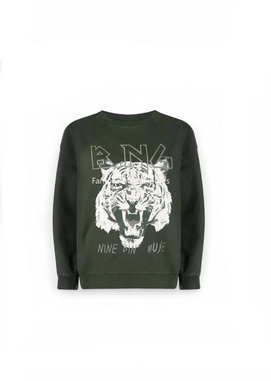 Anine Bing Forest Green Tiger Sweat