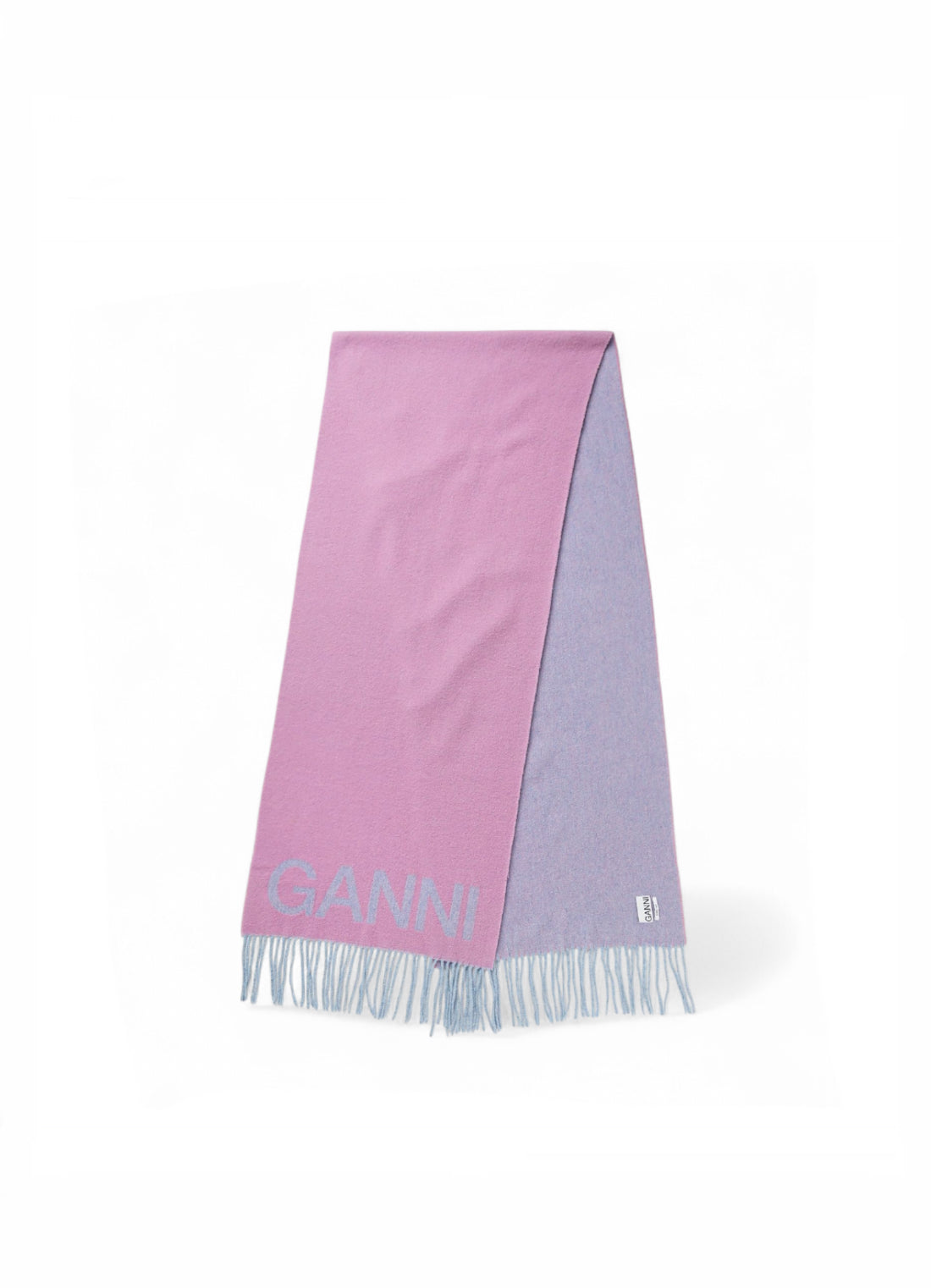 Ganni Reversible Pink/Blue Scarf