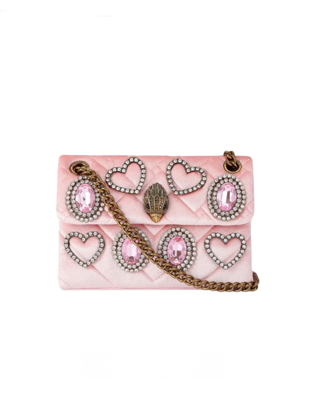 Kurt Geiger Pink Velvet Bag