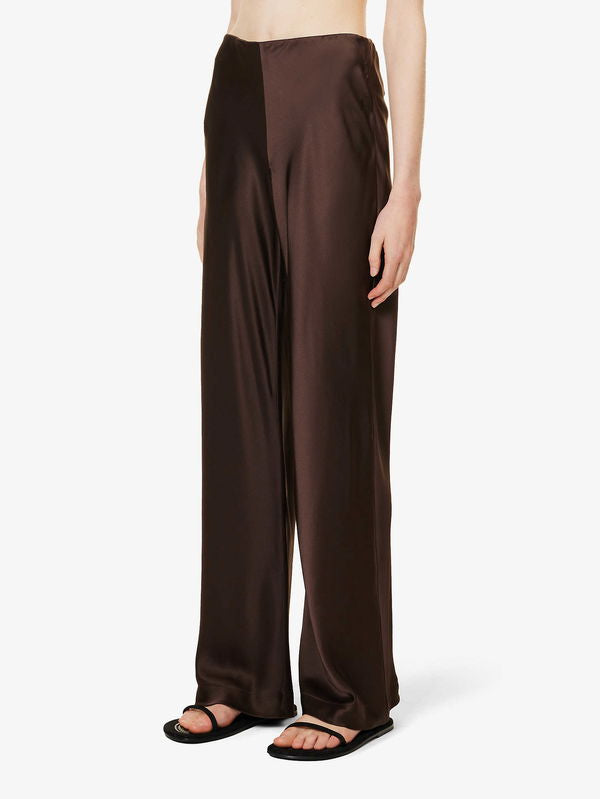 Frame Chocolate Silk Trousers