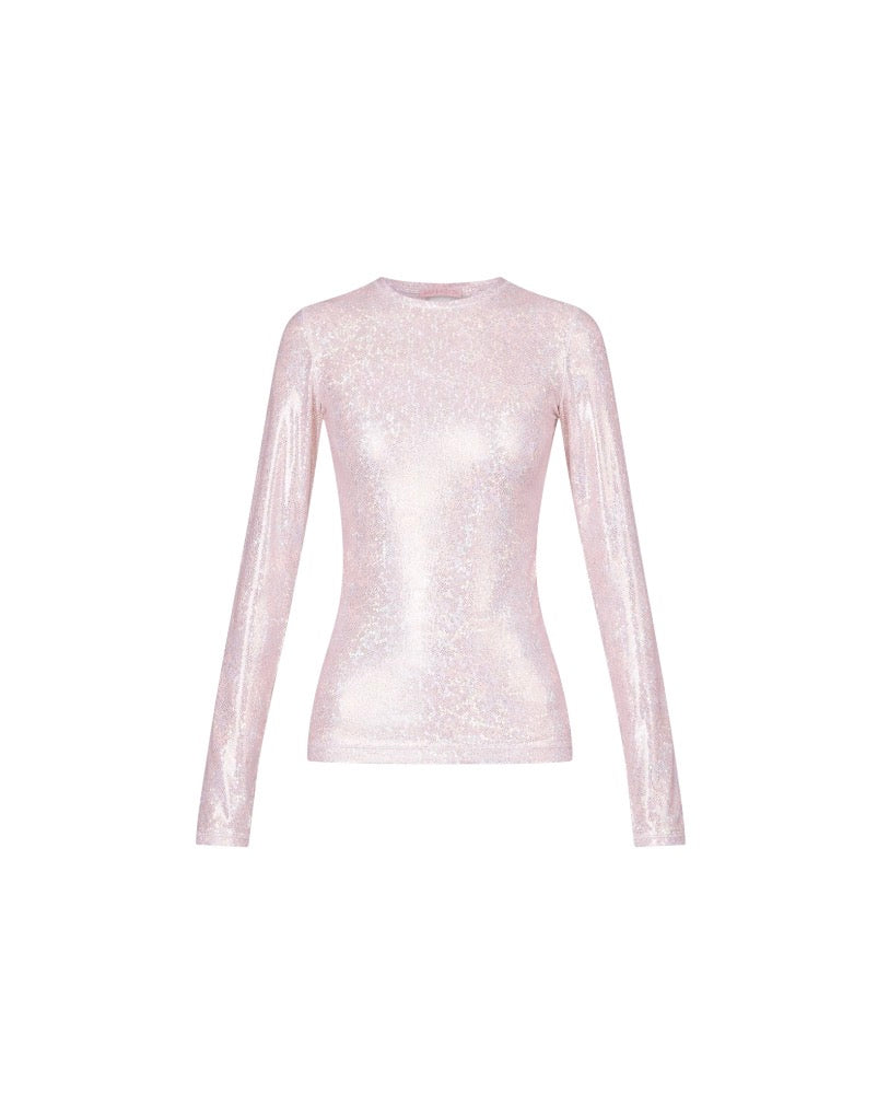 Saks Potts Pink Shimmer Top