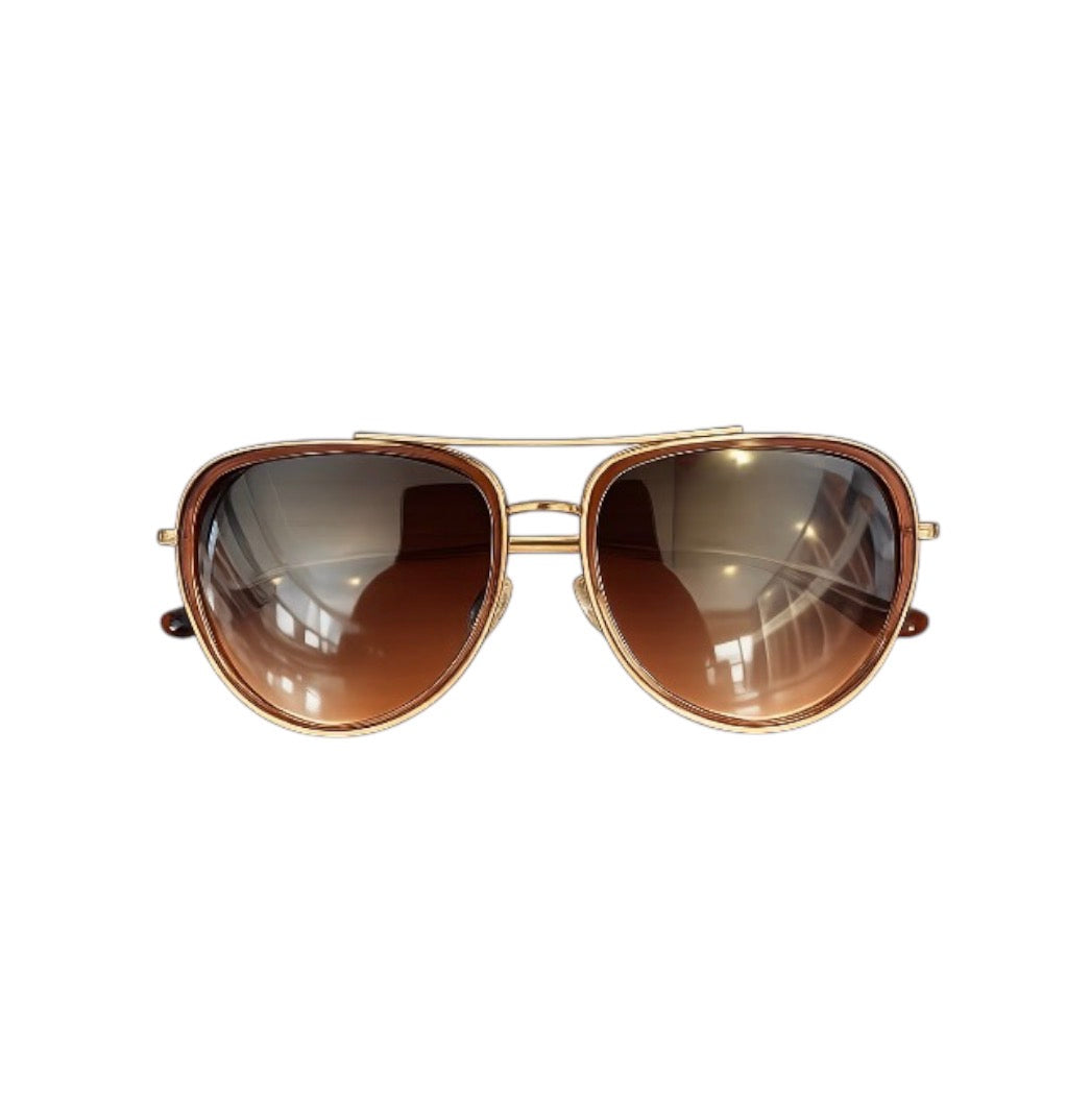 Barton Perreira Gold Aviator Sunglasses