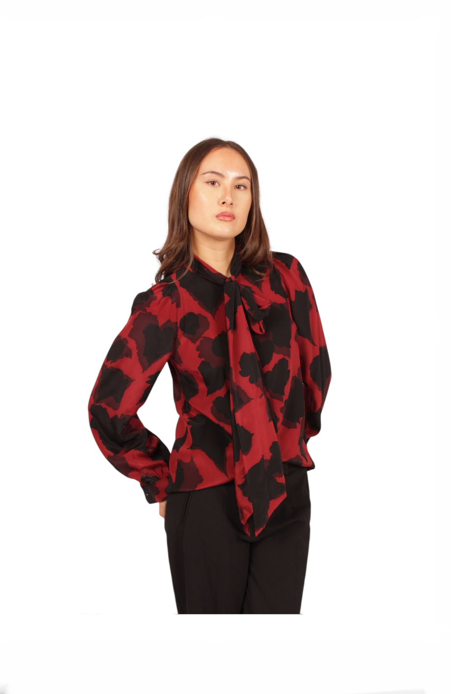 Gucci Silk Tie Neck Blouse