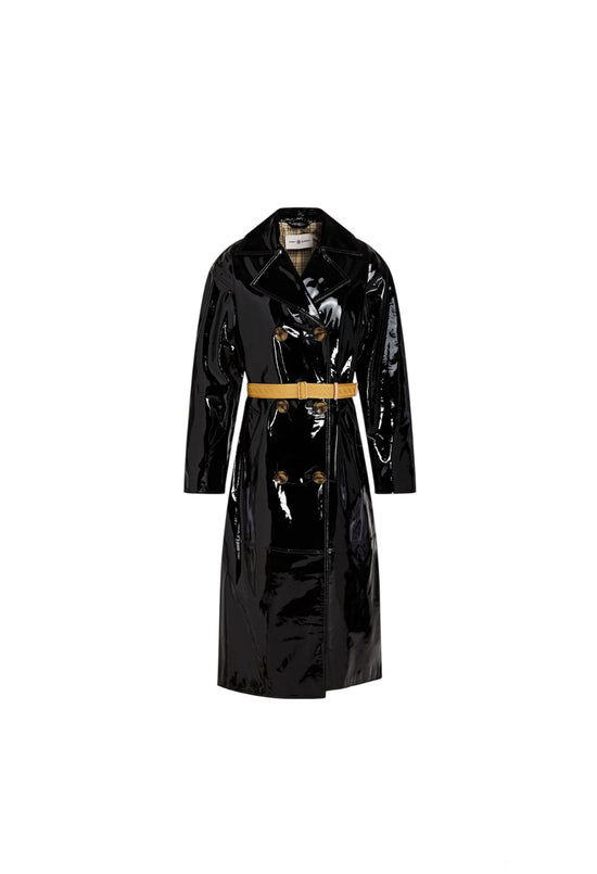 Tory Burch Patent Leather Trench Coat