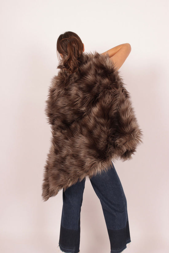 Prada Faux Fur Shawl Coat