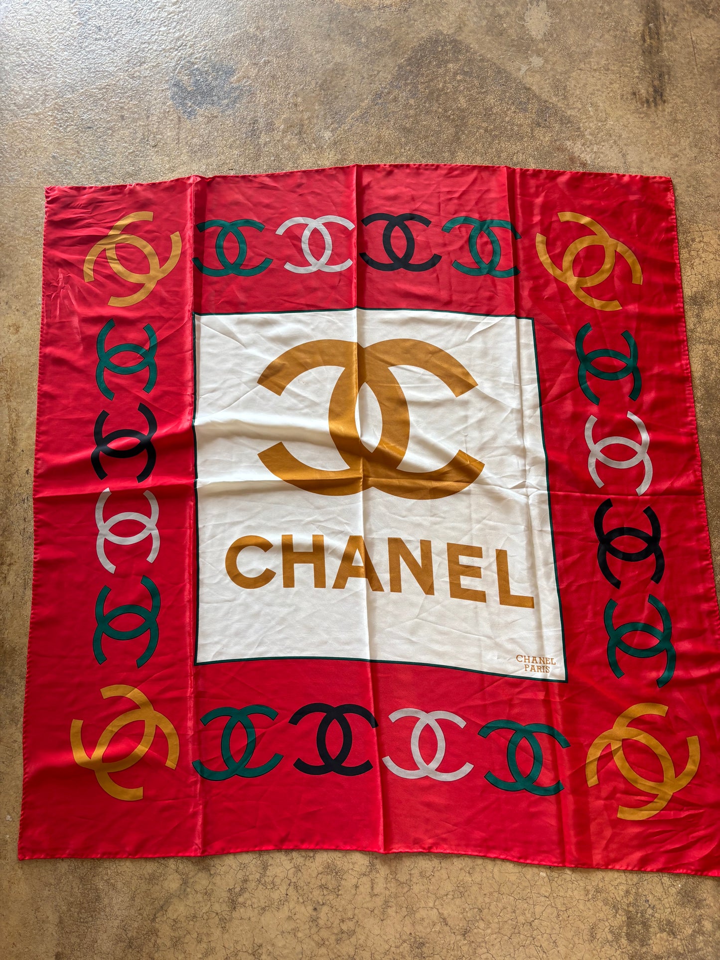 Chanel Vintage Silk Scarf