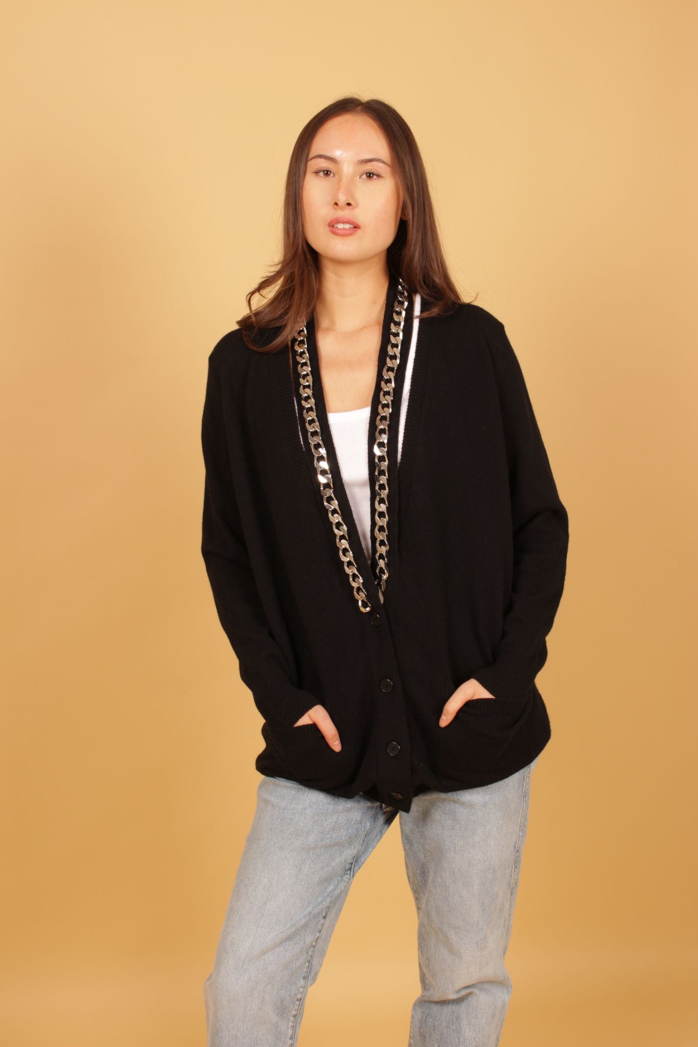 Givenchy Cashmere Chain Cardigan