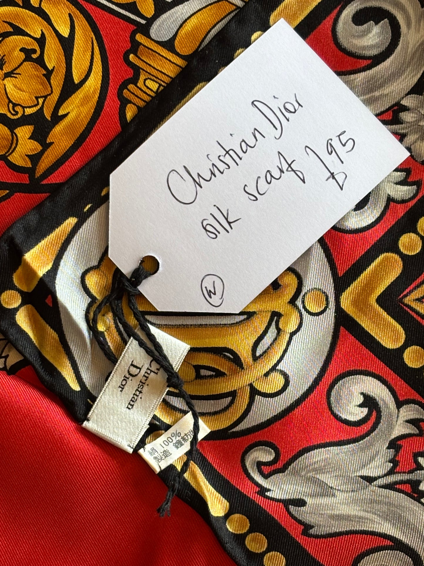 Vintage Christian Dior Silk Scarf