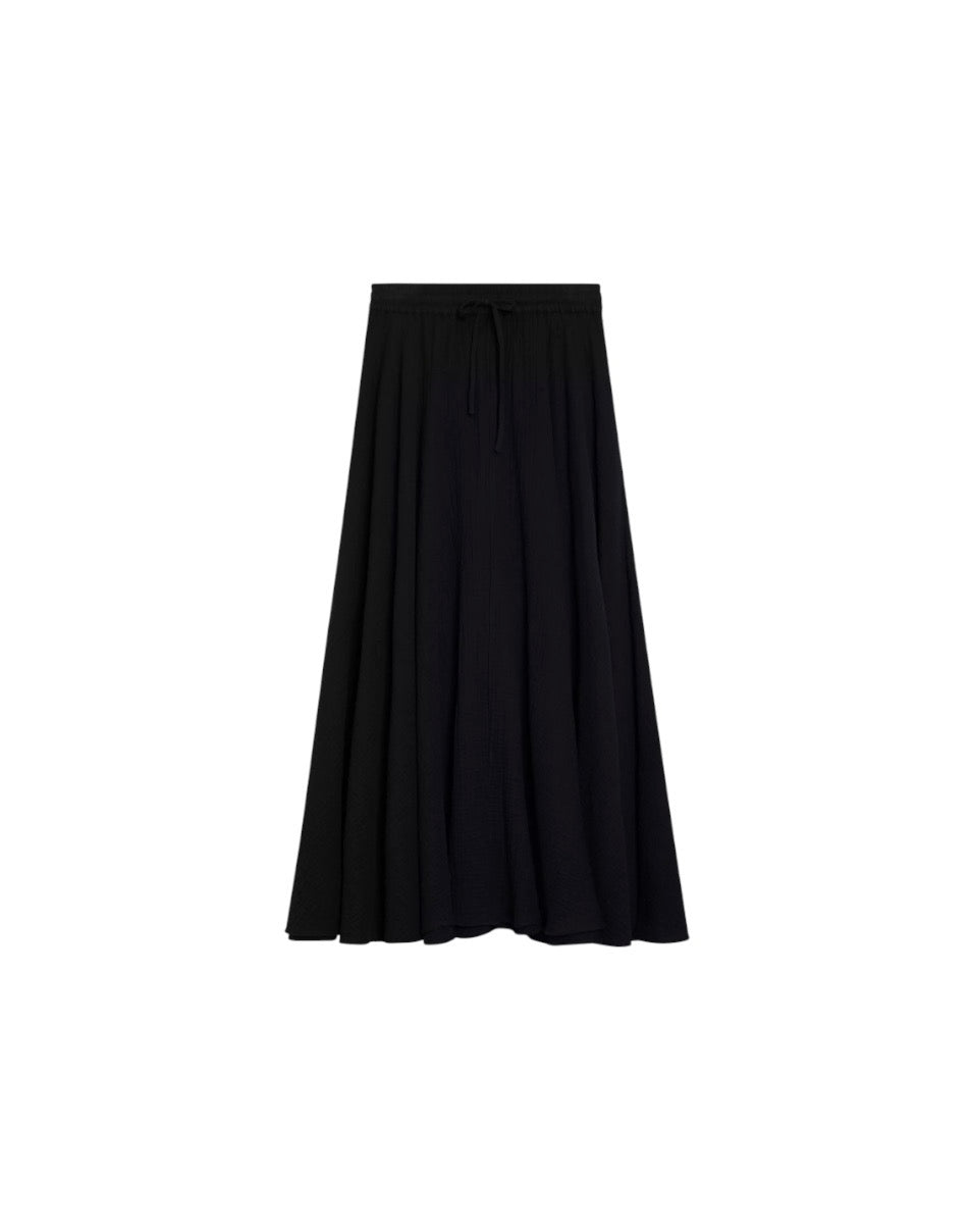 Albaray Black Cheesecloth Skirt