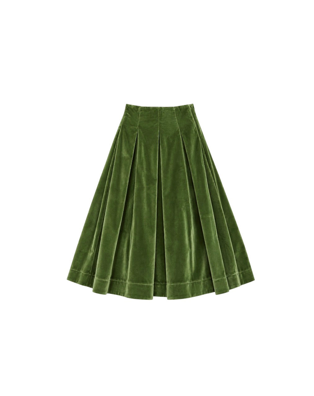 Cawley Green Velvet Skirt