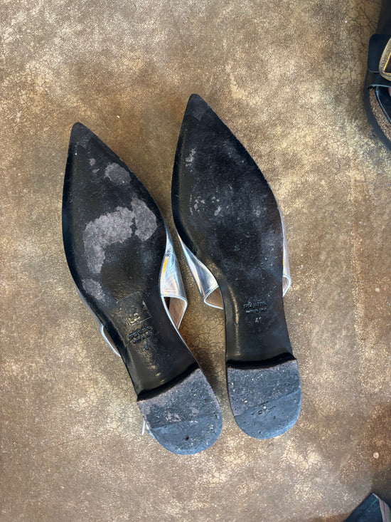 Prada Silver Flats