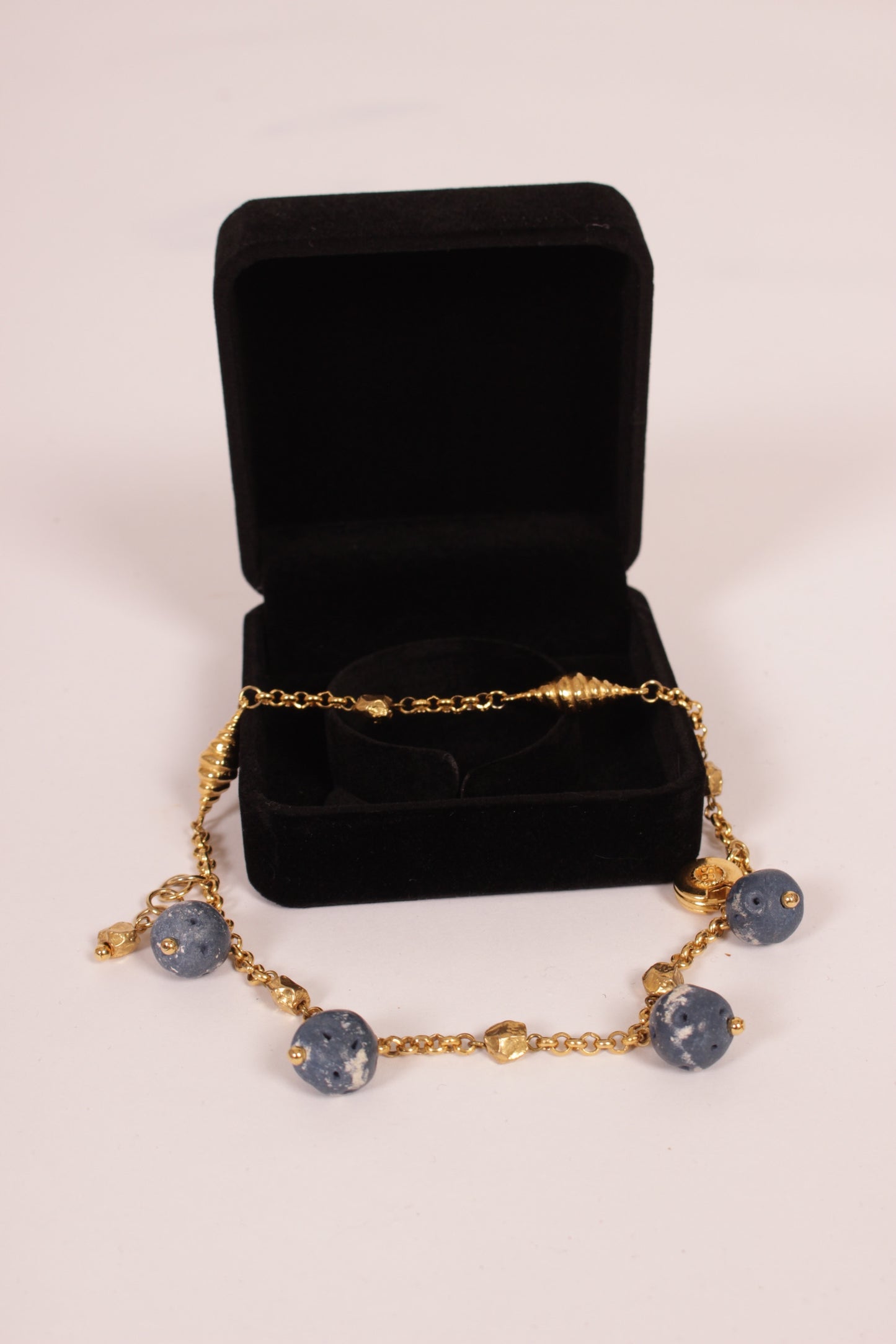 Vintage Sonia Rykiel Blue Ball Bracelet