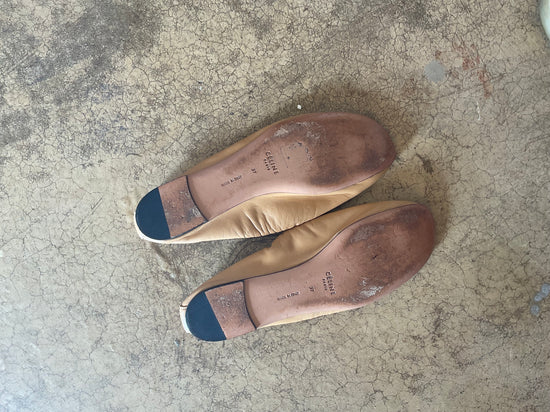 Celine Beige Ballet Pumps