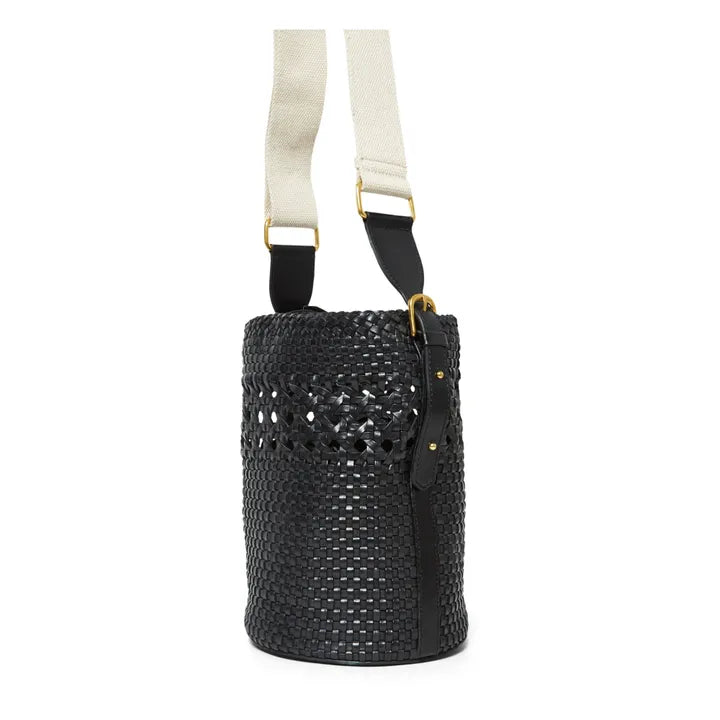 Souer Portofino Leather Woven Bucket Bag - nwt