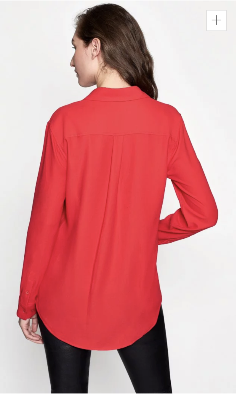 Equipment Red Silk Blouse