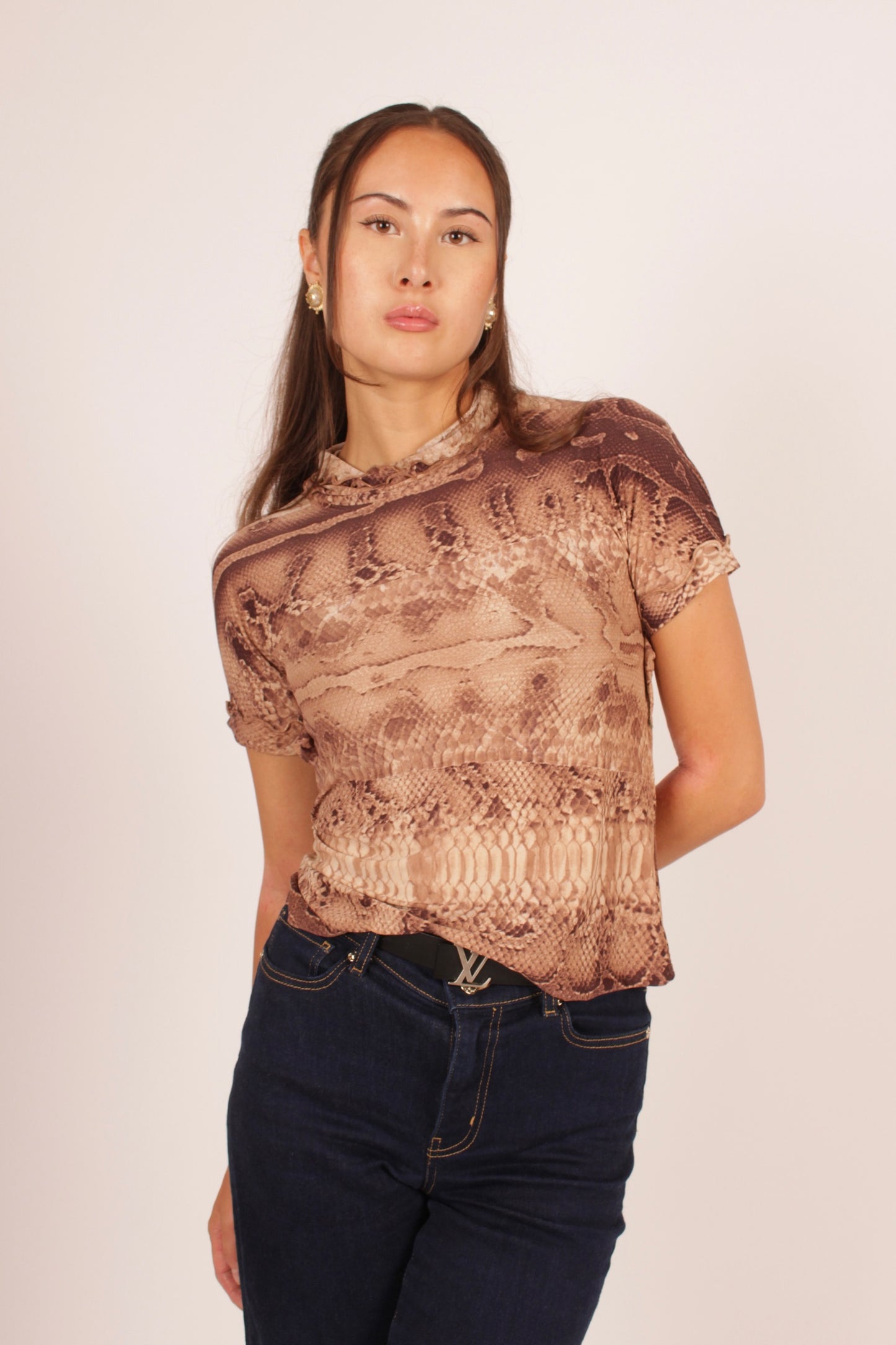 Vintage Just Cavalli Snakeskin Top
