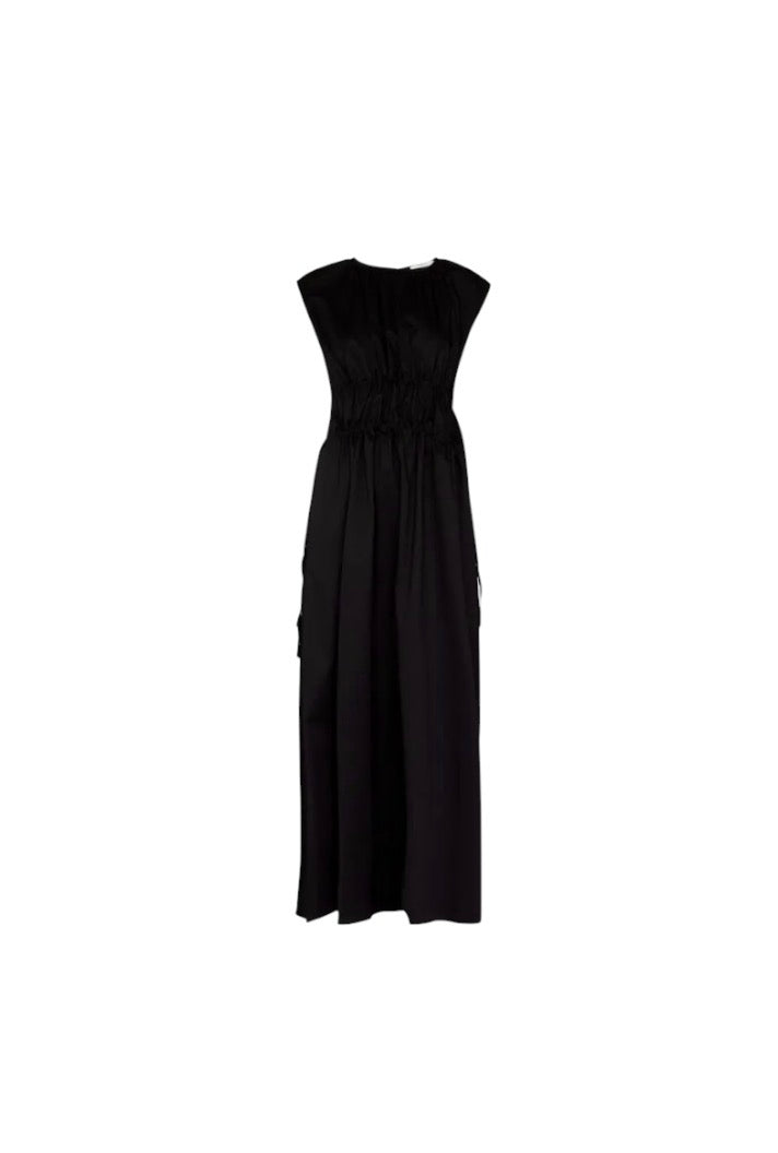 Asceno Guilia Black Cotton Dress