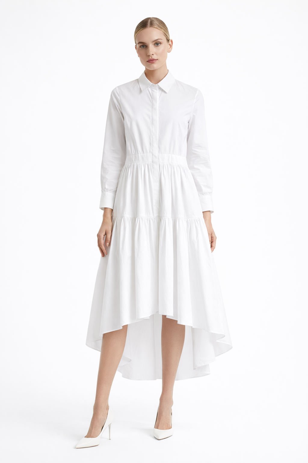 Alexander McQueen White Cotton Dress